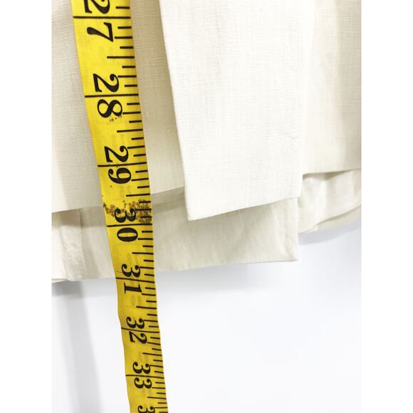 Massimo Dutti Limited Edition Double Breasted Beige Linen Blazer Size 8 NWT - Picture 13 of 14